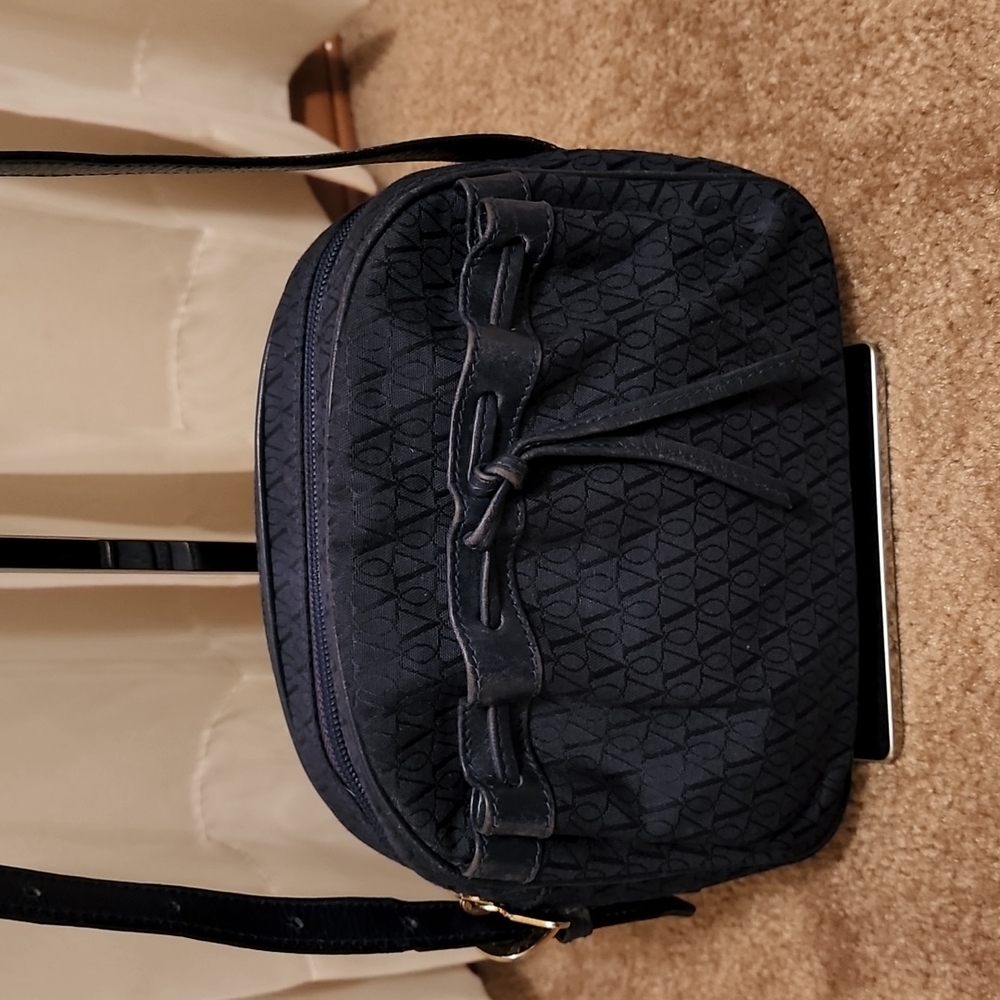 Valentino Garavani Monogram Canvas and Leather Crossbody Bag
